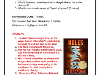 Holes Comprehension Chapters 6 - 10
