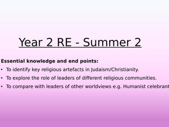 KS1 RE - Leaders and beliefs