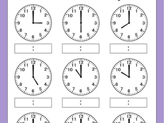 Time worksheets