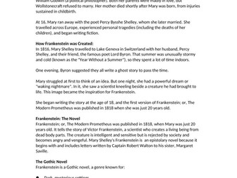 Frankenstein (Play) - Introduction & Context