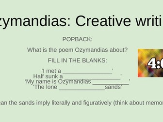 Ozymandias lesson 3