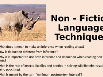 Non-Fiction - Language Features