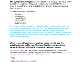 Geography A Level paper 3 guide