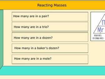 Quantitative Chemistry Reacting Masses