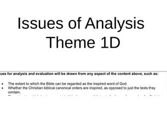 ALEVEL Christianity Theme 1DEF