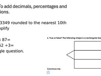 Add decimals, percentages and fractions