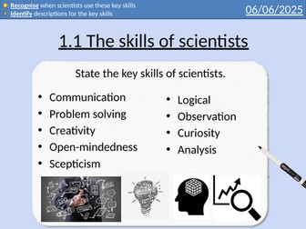 OCR AAQ in Applied Science: 1.1 The skills of scientists