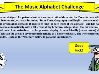 The Music Alphabet Challenge