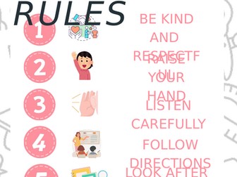 classroom rules editable