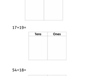 Addition with Exchange Worksheet – Year 2