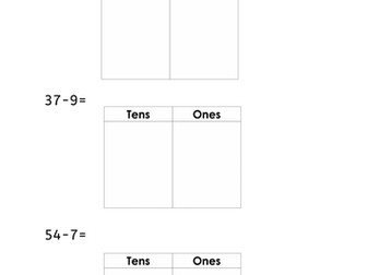 Subtraction with Exchange Worksheet – Year 2