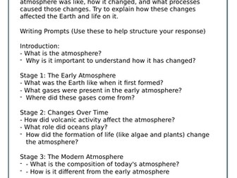 Extended Writing - Evolution of the Atmosphere