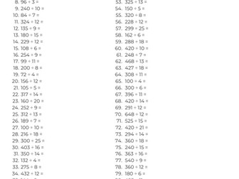 Long Division Worksheet