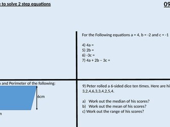 Solving 2 Step Equations
