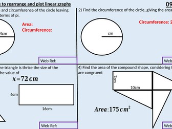 Rearrange to plot linear graphs