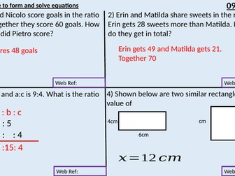 Form and Solve Equations