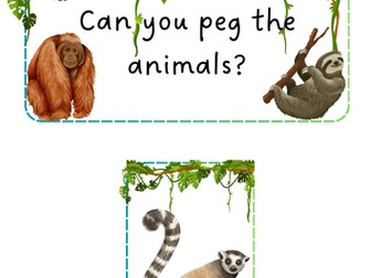 Jungle Animals - Peg the animals