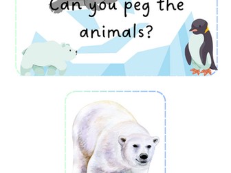 Arctic Animals - peg the animals