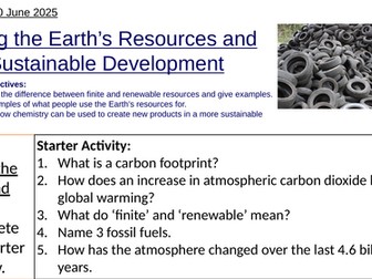 AQA GCSE Combined Science Chemistry: Using the Earth's Resources and Sustainable Development