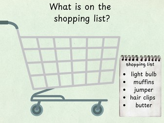 What is on the shopping list?