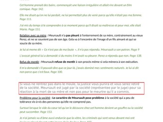 L'Etranger Cheat sheet - la société
