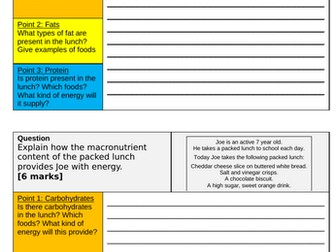 6 Mark Questions - Structure Strips (AQA)