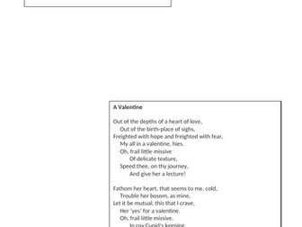 Unseen Poetry - 2 Love Poems Essay Plan
