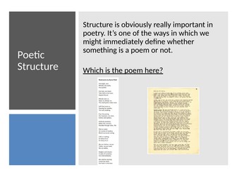 Unseen Poetry - Talking About Structure