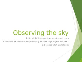 Solar system - Earths rotation