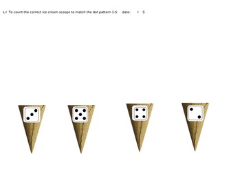 (Reception) Ice Cream Scoops compatible with Mastering Number week 6