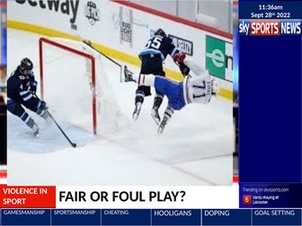 Stop the Clock! GCSE PE Player Violence Lesson - Fully Customisable!