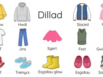 Welsh Clothes Word Mat