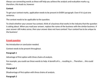 A-Level Edexcel Business Exam Structure Guide