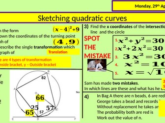 Sketching quadratic curves