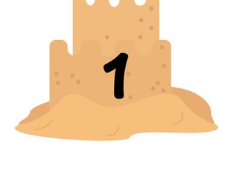 Numbers 1-10 on Sandcastles