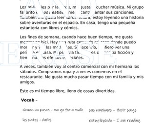 Luis and his free time