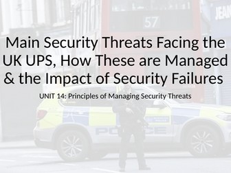 Level 3 RQF UPS - Unit 14 Managing Security Threats LOC A,B&C