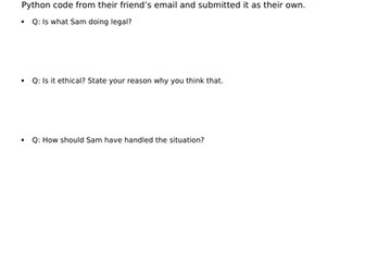 CompSci Legal Ethical Scenario Worksheet