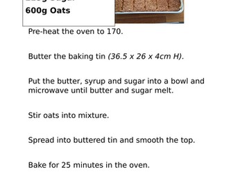 Inclusive flapjack recipe differentiation SEND