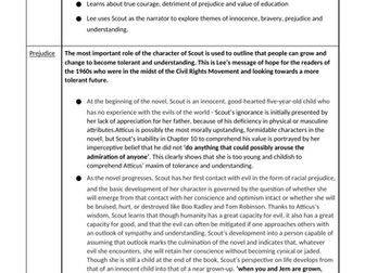 To Kill a Mockingbird Essay Plan - Scout