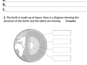 Hazardous earth/ tectonics summative assessment