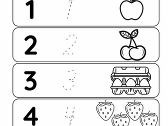 Numbers Tracing 1-10 Worksheet