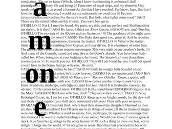 Othello Quote Poster