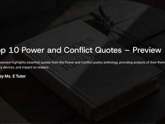 Top 10 Power and Conflict Quotes Preview