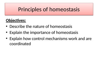 Principles of Homeostasis A level Biology AQA