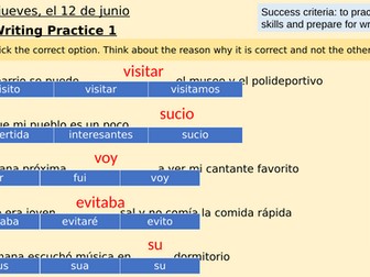 GCSE Spanish Writing Prep 3x Lessons