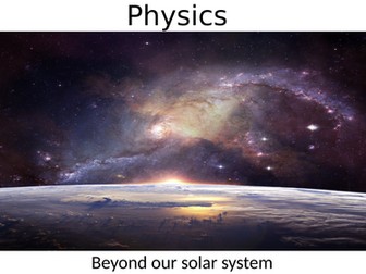 Beyond our solar system