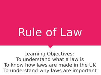 PHSE Rule of Law KS3-KS5
