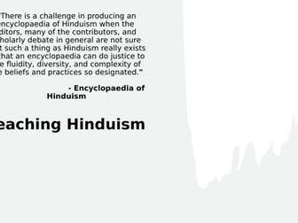 Hinduism Subject Knowledge Development