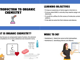 Organic Chemistry Lesson 1 - Introduction